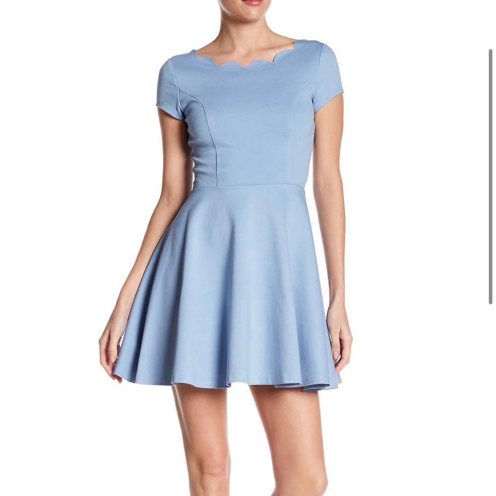 Scallop Trim Fit & Flare Dress from Nordstrom